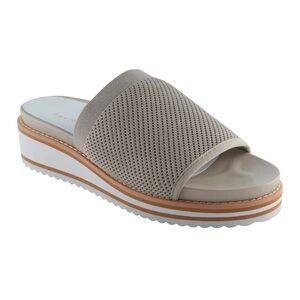 David Tate Aline Bone stretch fabric slides Sz 10.5 WW‎ (EE) New